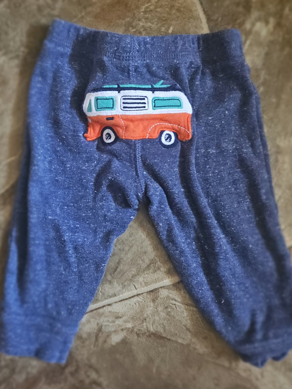 Carter's Navy Leggings with Orange & Teal Van Applique